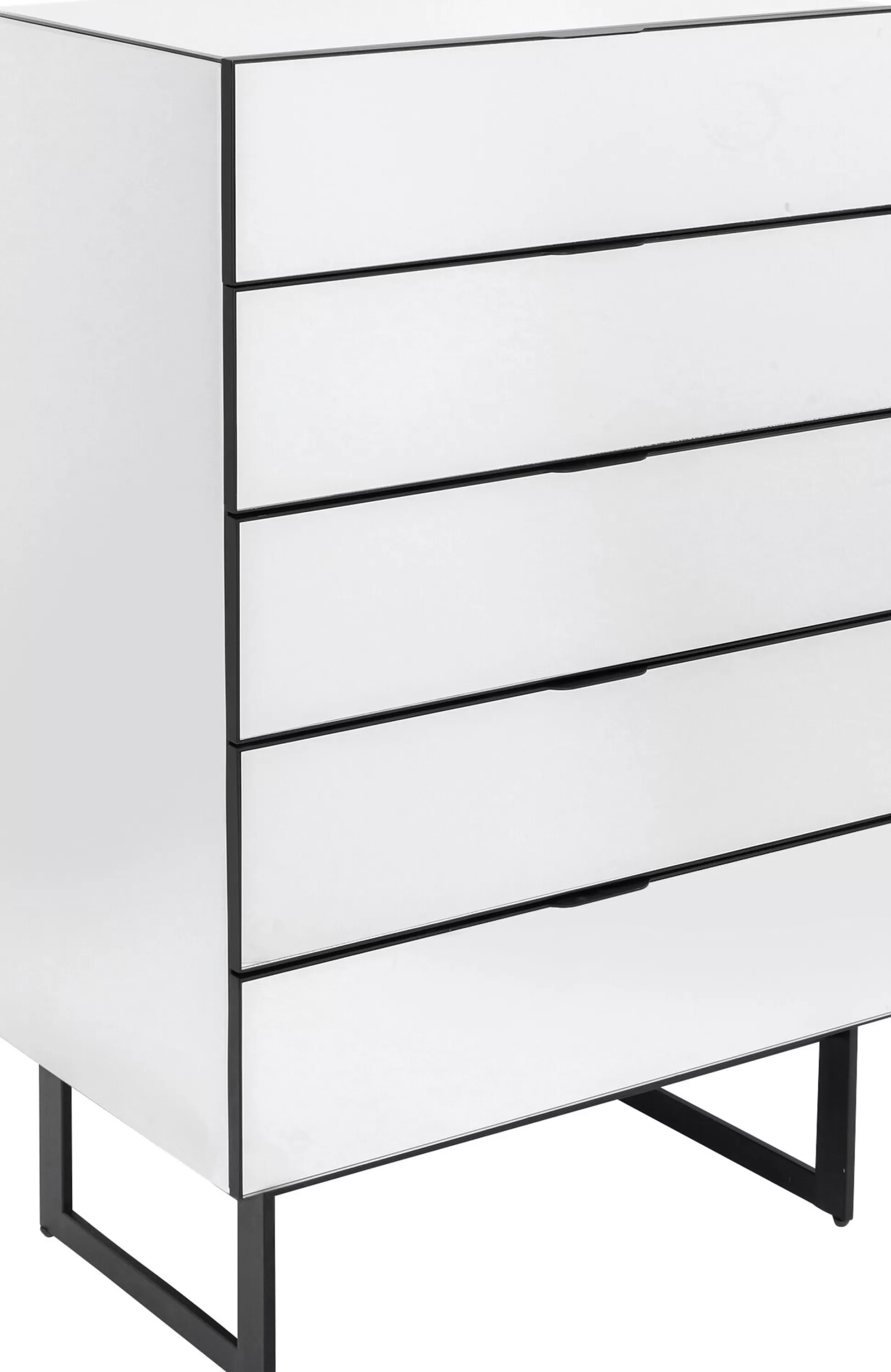 Outlet Ladekast Soran 5 Drawers Black 65X114Cm Dressoirs