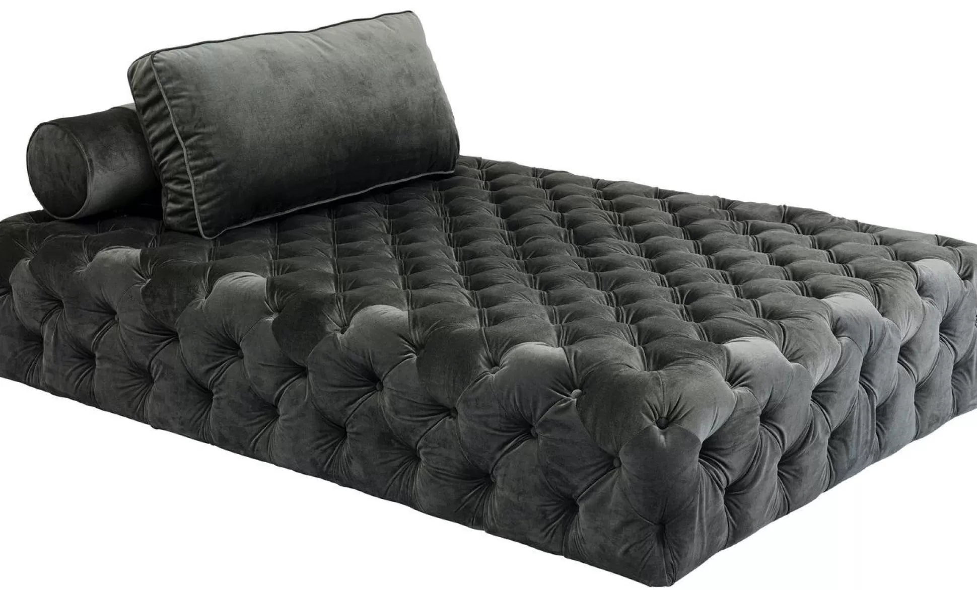 Hot Ligbank Bottone Fluweel Grijs Chaise Longues