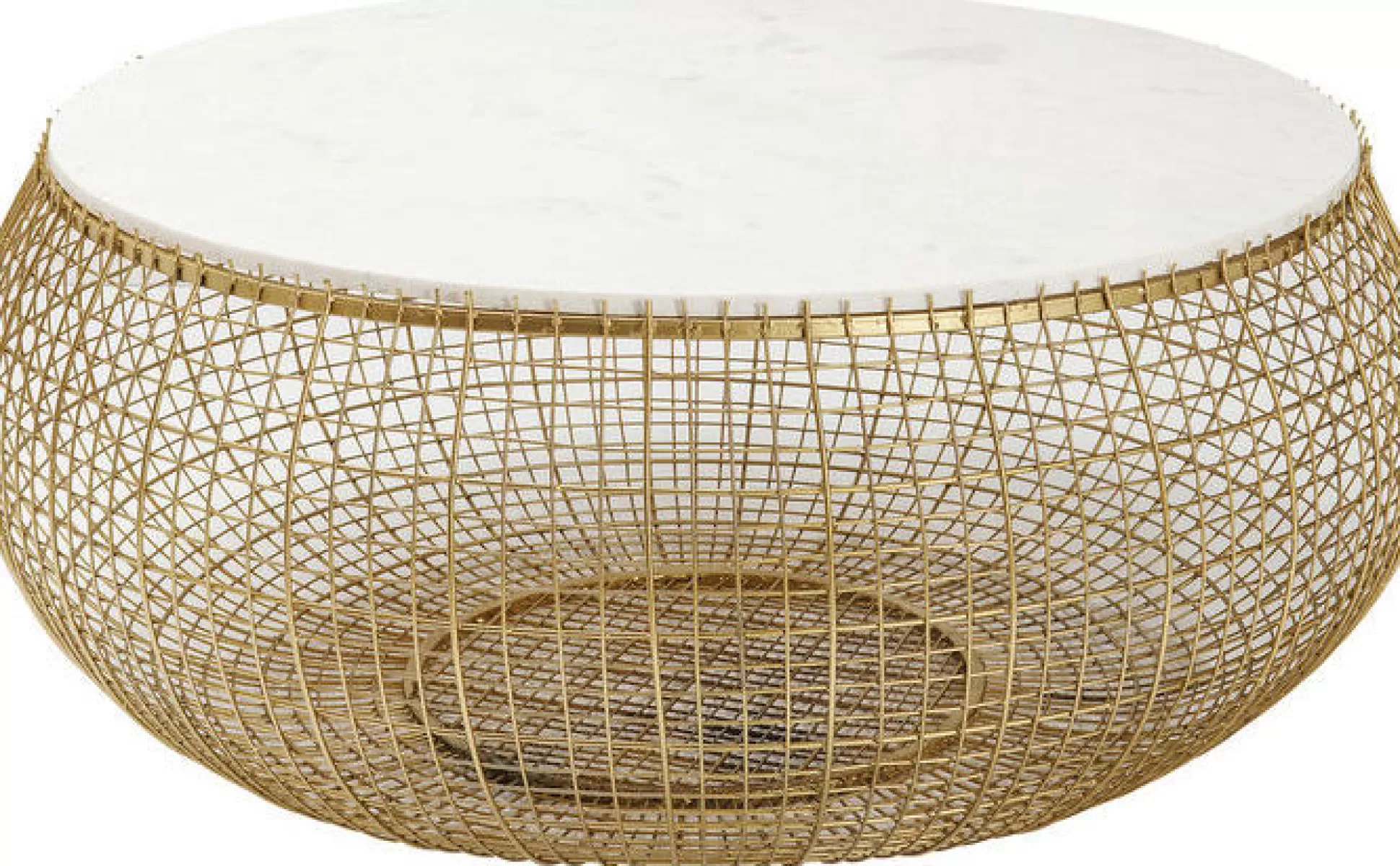 Flash Sale Salontafel Cesta Marmer Goud O100Cm Salontafels