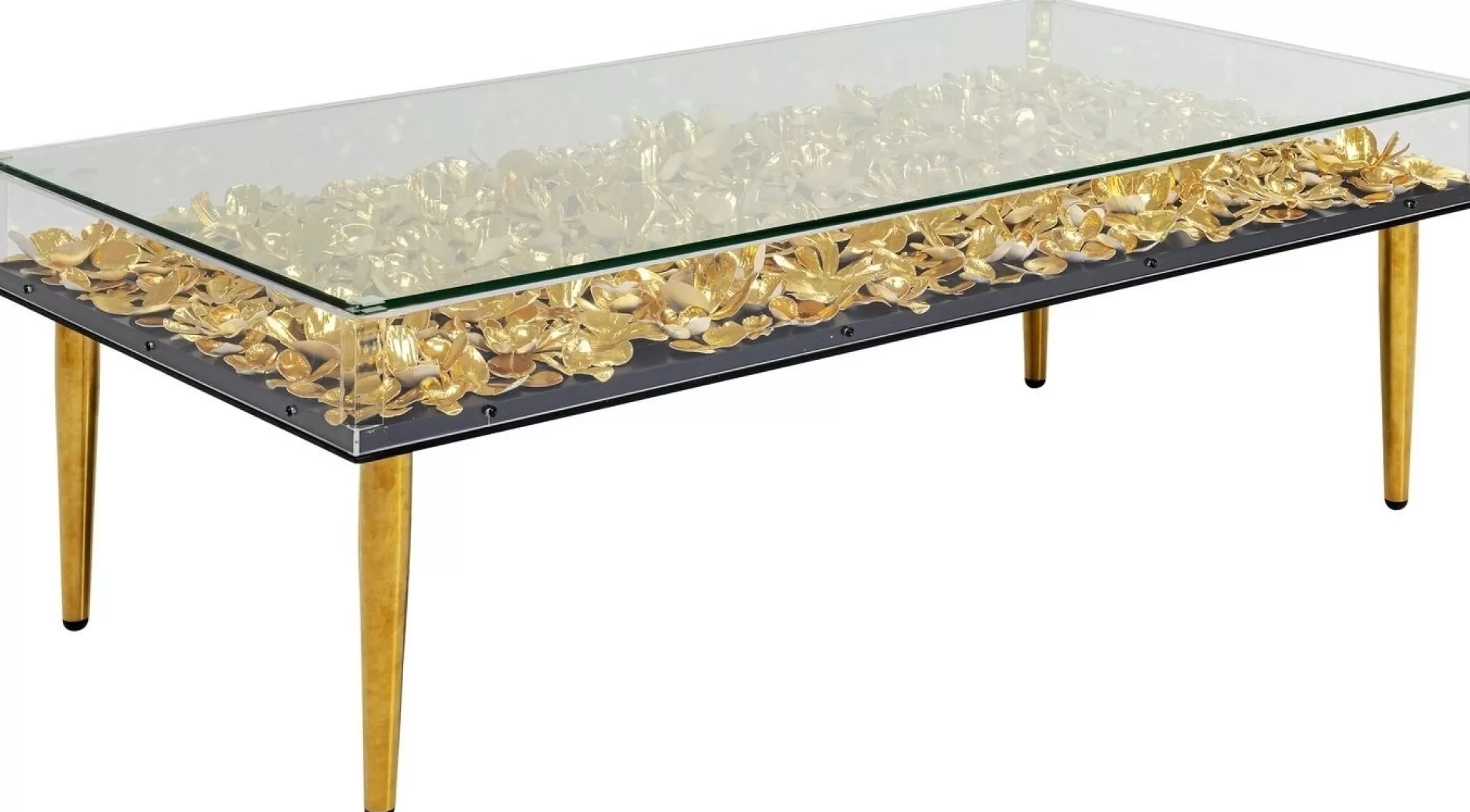 Online Salontafel Gold Flowers 120X60Cm Salontafels