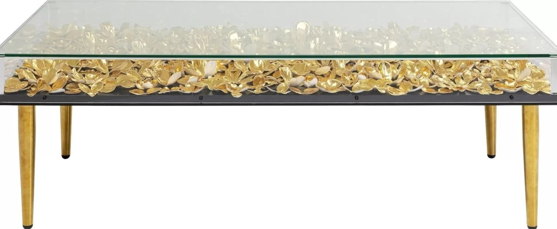 Online Salontafel Gold Flowers 120X60Cm Salontafels