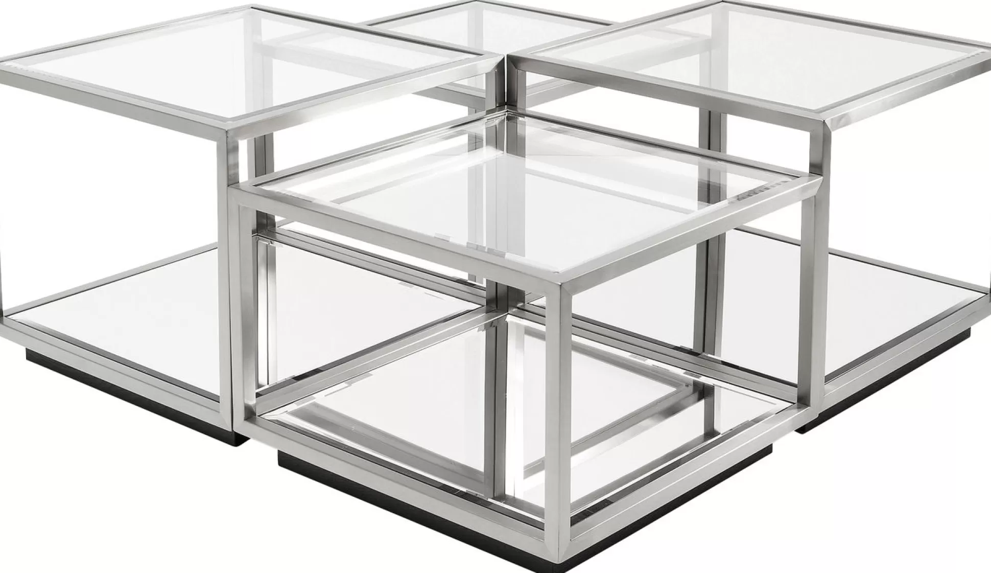 Best Sale Salontafel Luigi Zilver (4-Delig) Salontafels