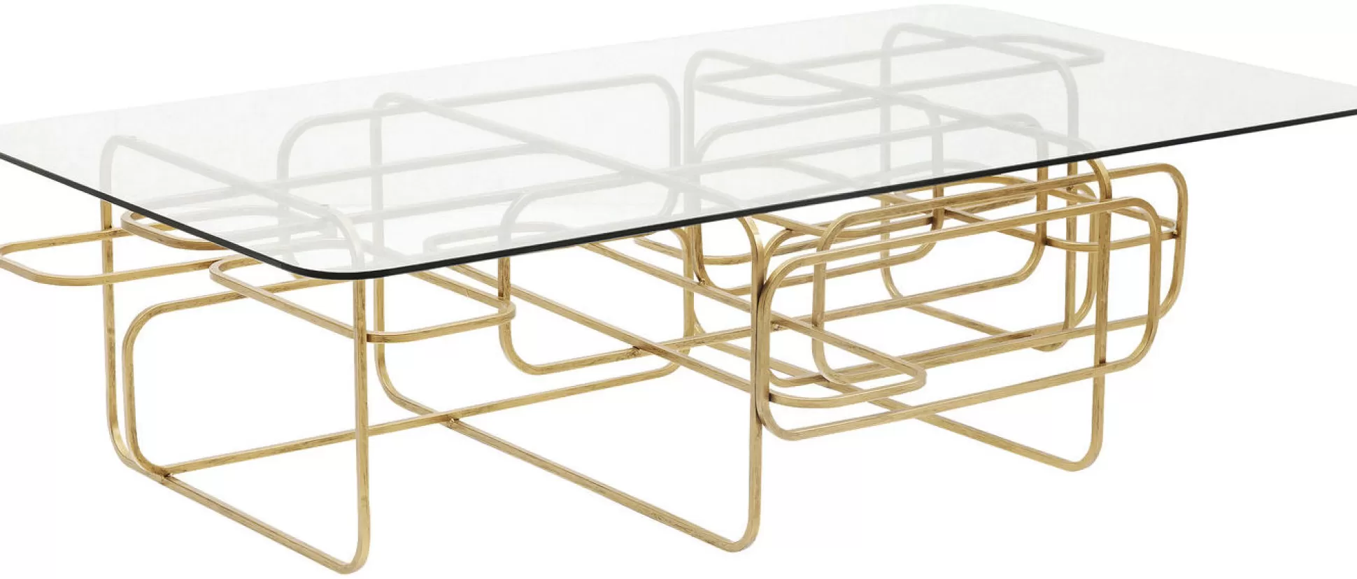 Outlet Salontafel Meander Gold 140X80Cm Salontafels