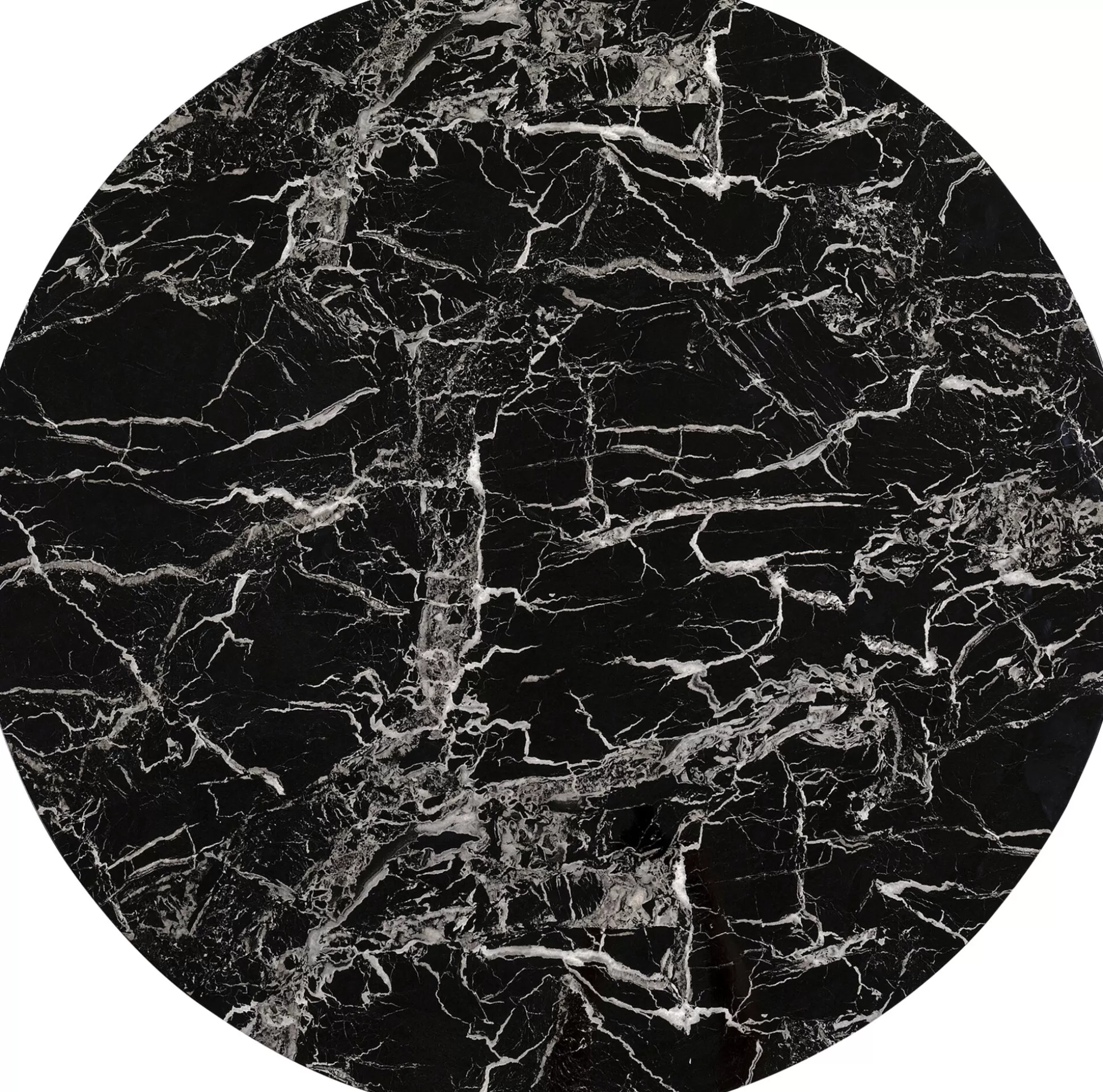 Online Tafelblad Schickeria Marble Print Black O80Cm Eettafels