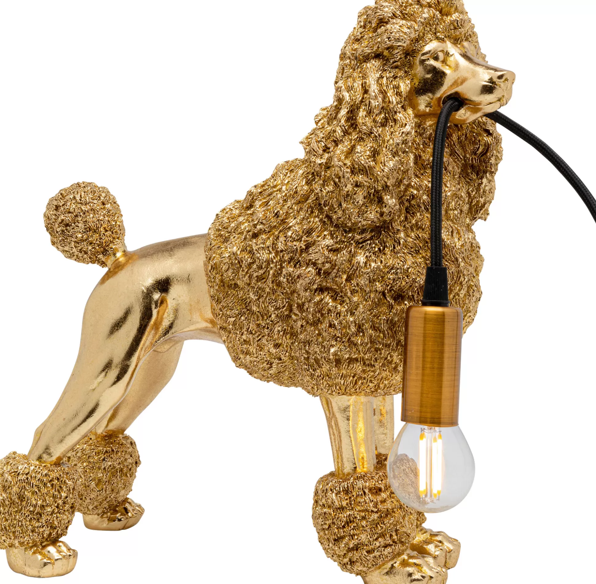 Store Tafellamp Animal Poodle Gold 32Cm Tafellampen