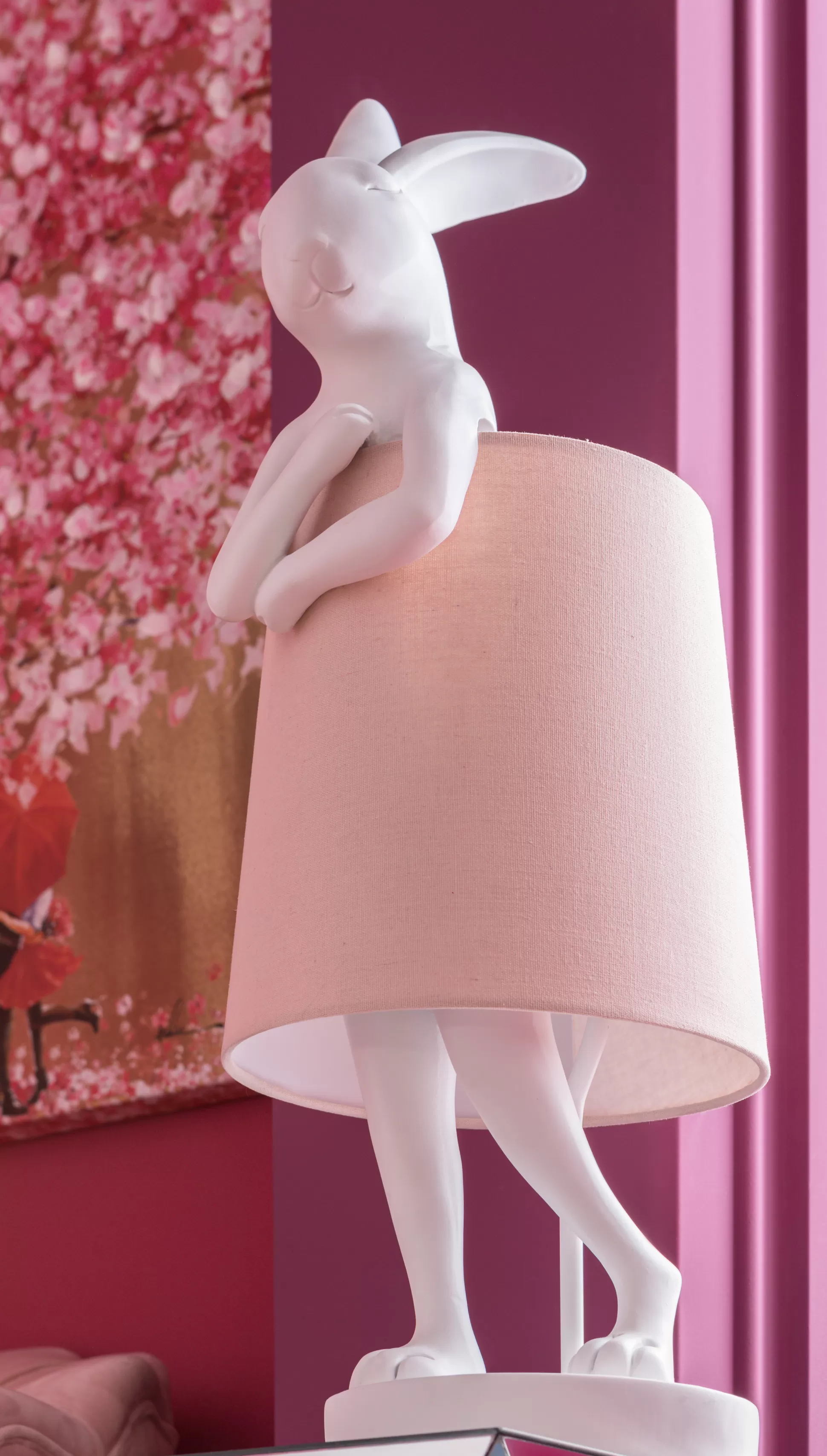 Online Tafellamp Animal Rabbit White/Rose 50Cm Tafellampen