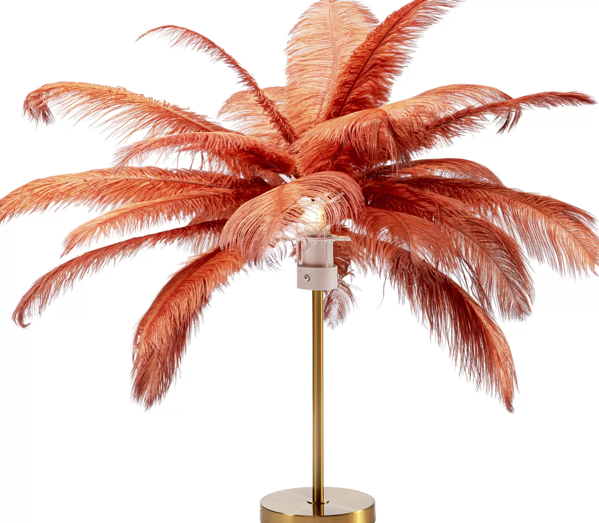 Clearance Tafellamp Feather Palm Brown 60Cm Tafellampen