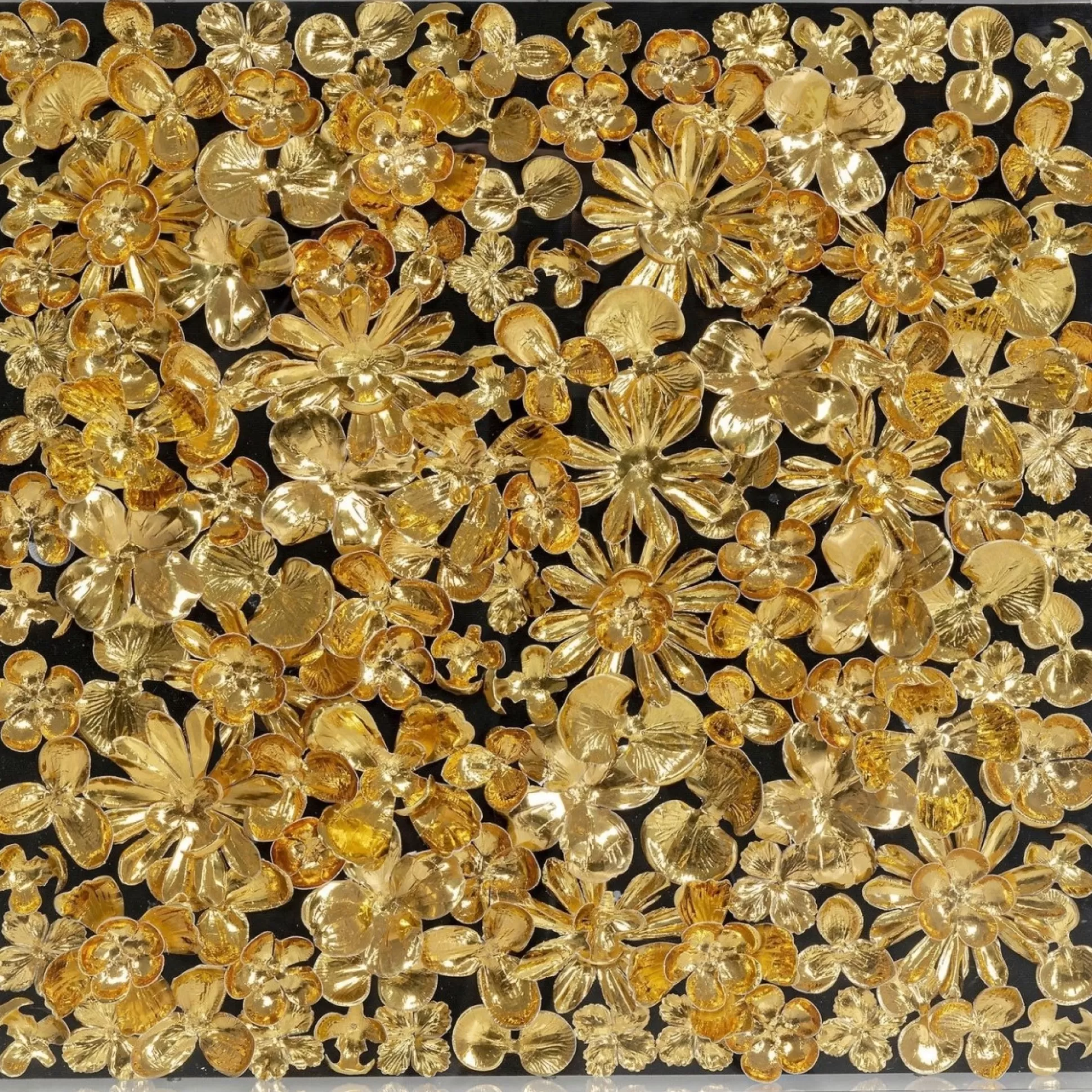 Clearance Wanddecoratie Gold Flower 60X60Cm Wanddecoraties