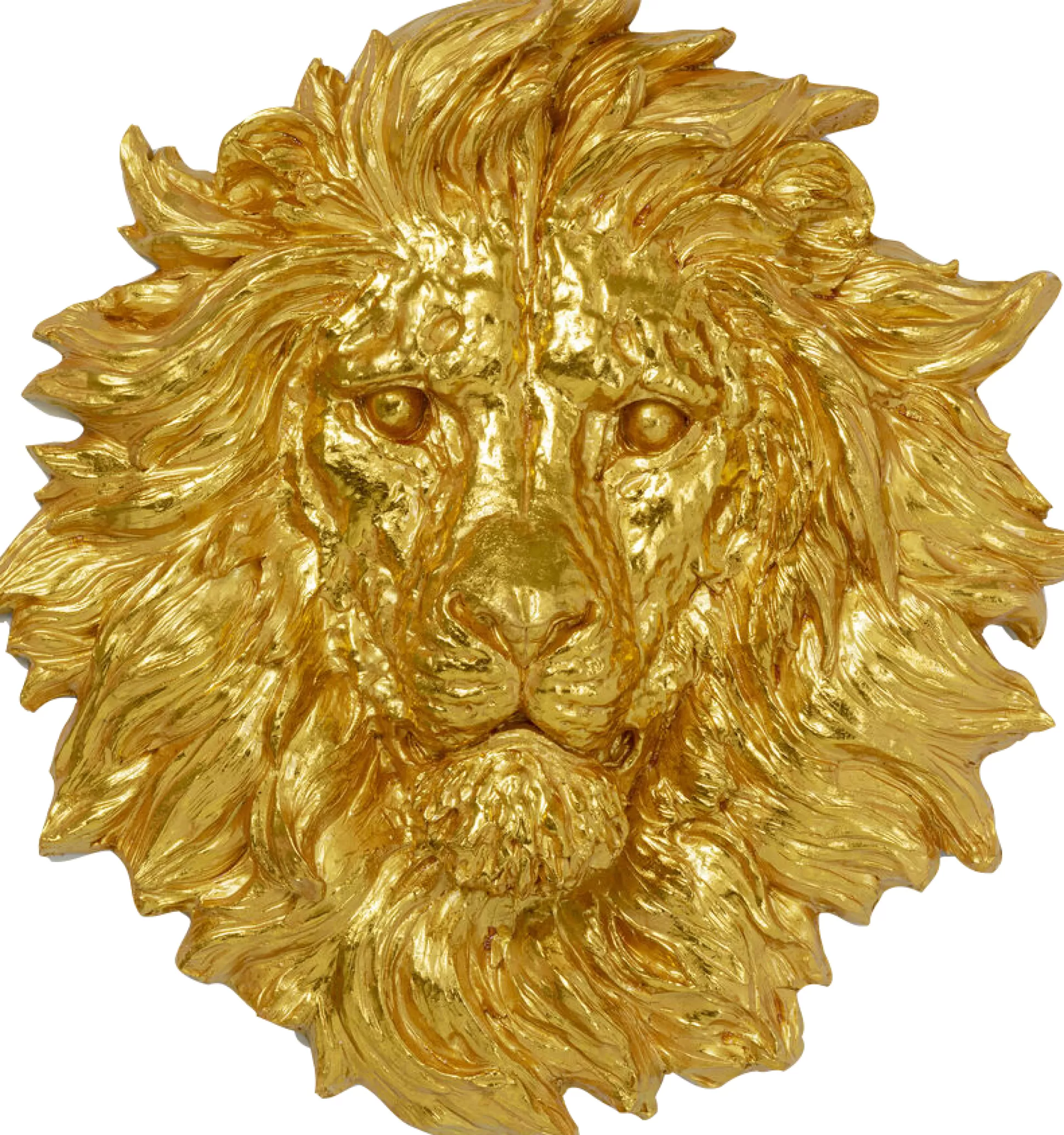 Shop Wanddecoratie Lion Head Gold 90X100Cm Wanddecoraties