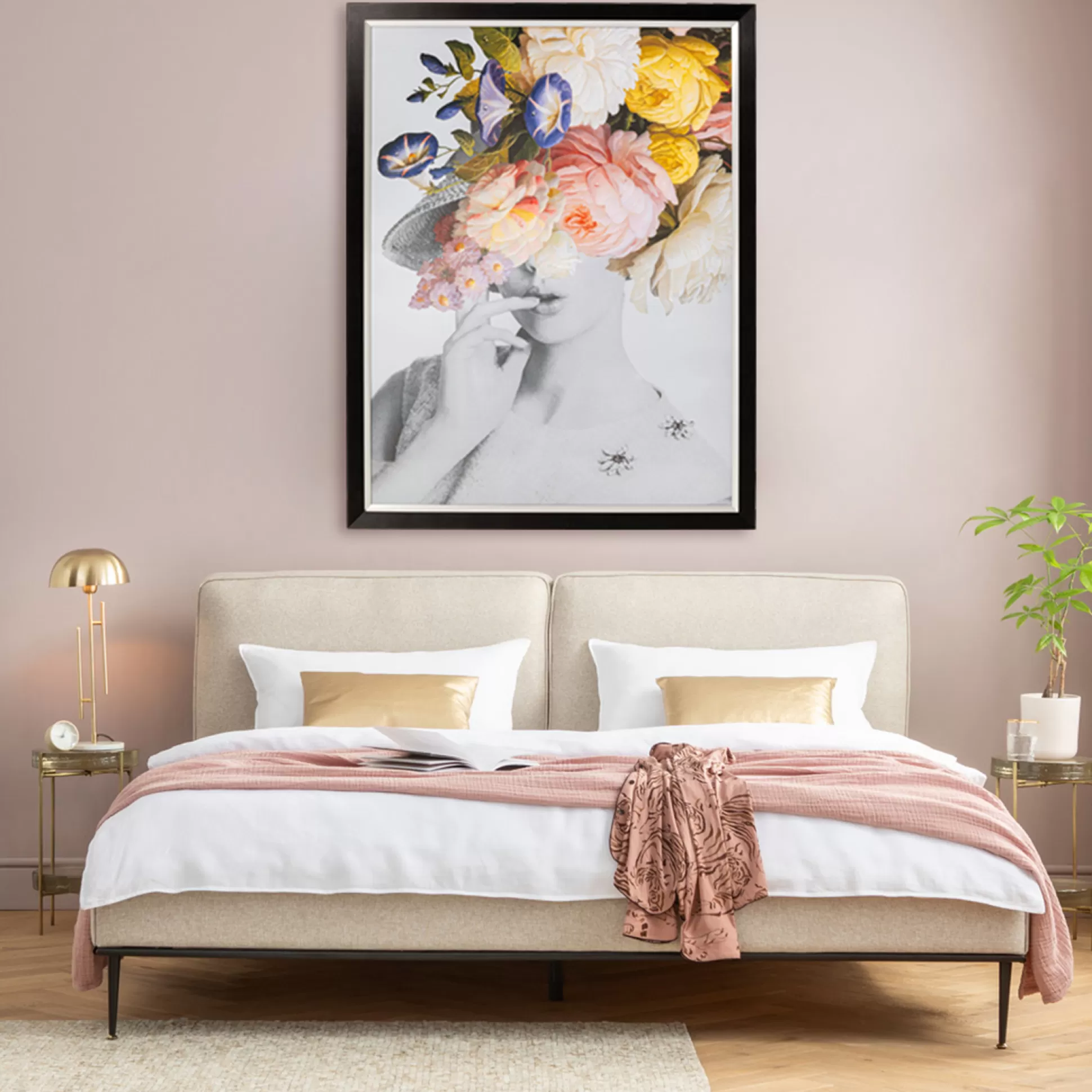 Cheap Wandfoto Flower Lady Pastel 152X117Cm Schilderijen